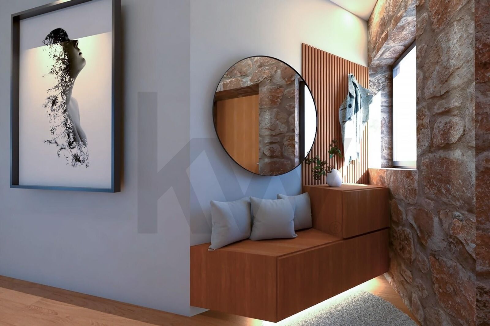 Moradia T1 renovada com jardim em Custóias