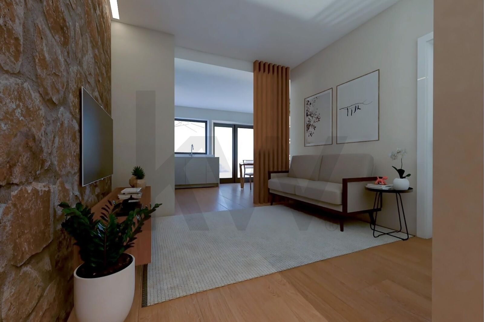 Moradia T1 renovada com jardim em Custóias