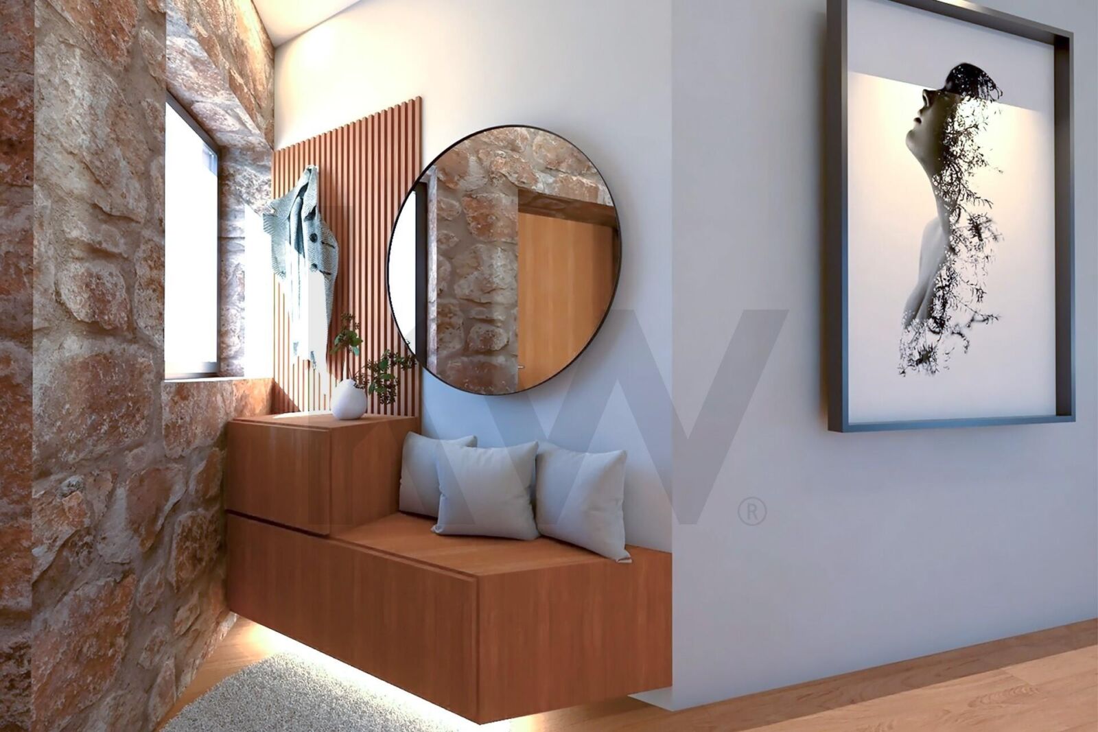 Moradia T1 renovada com jardim em Custóias