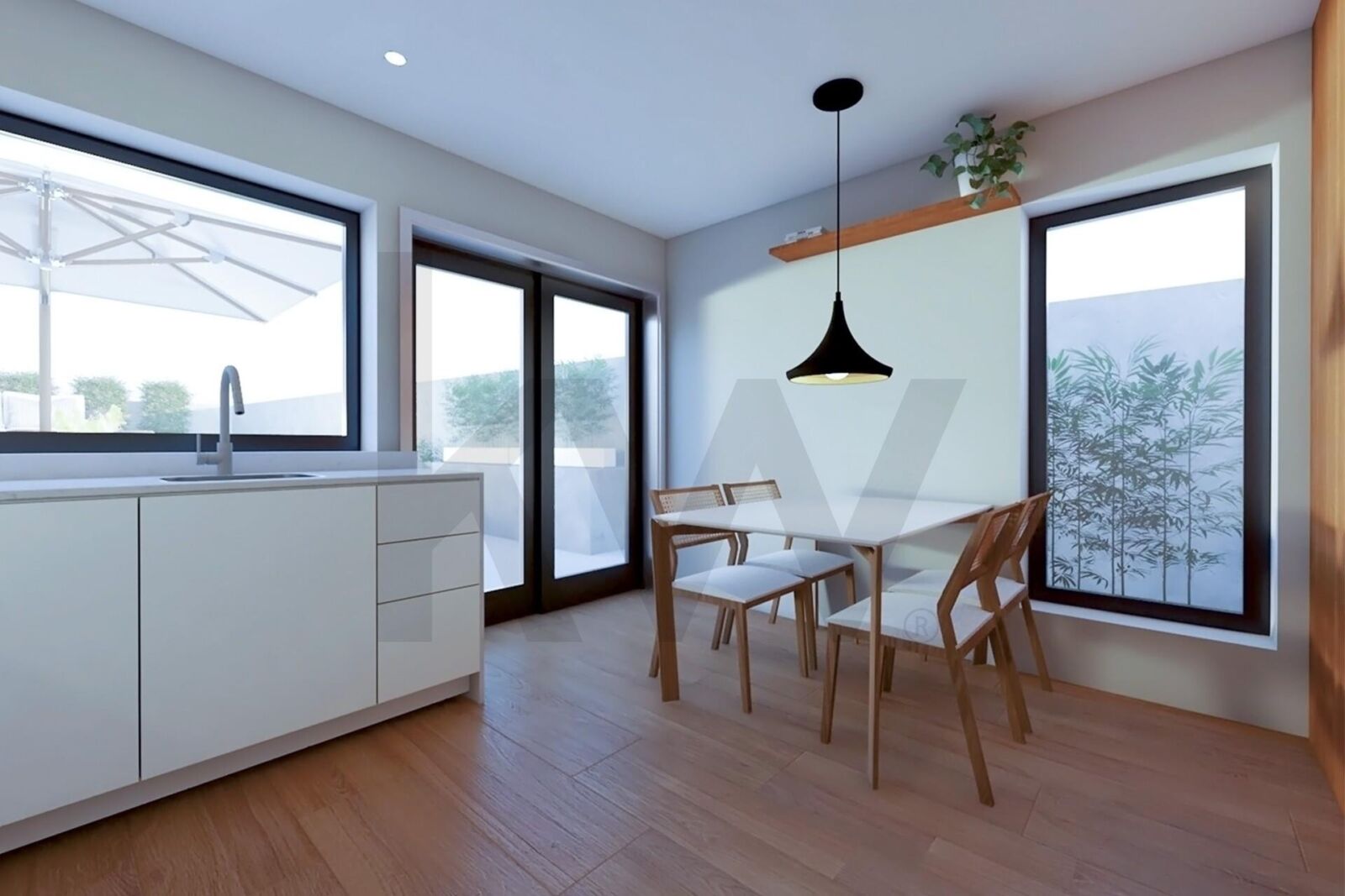 Moradia T1 renovada com jardim em Custóias