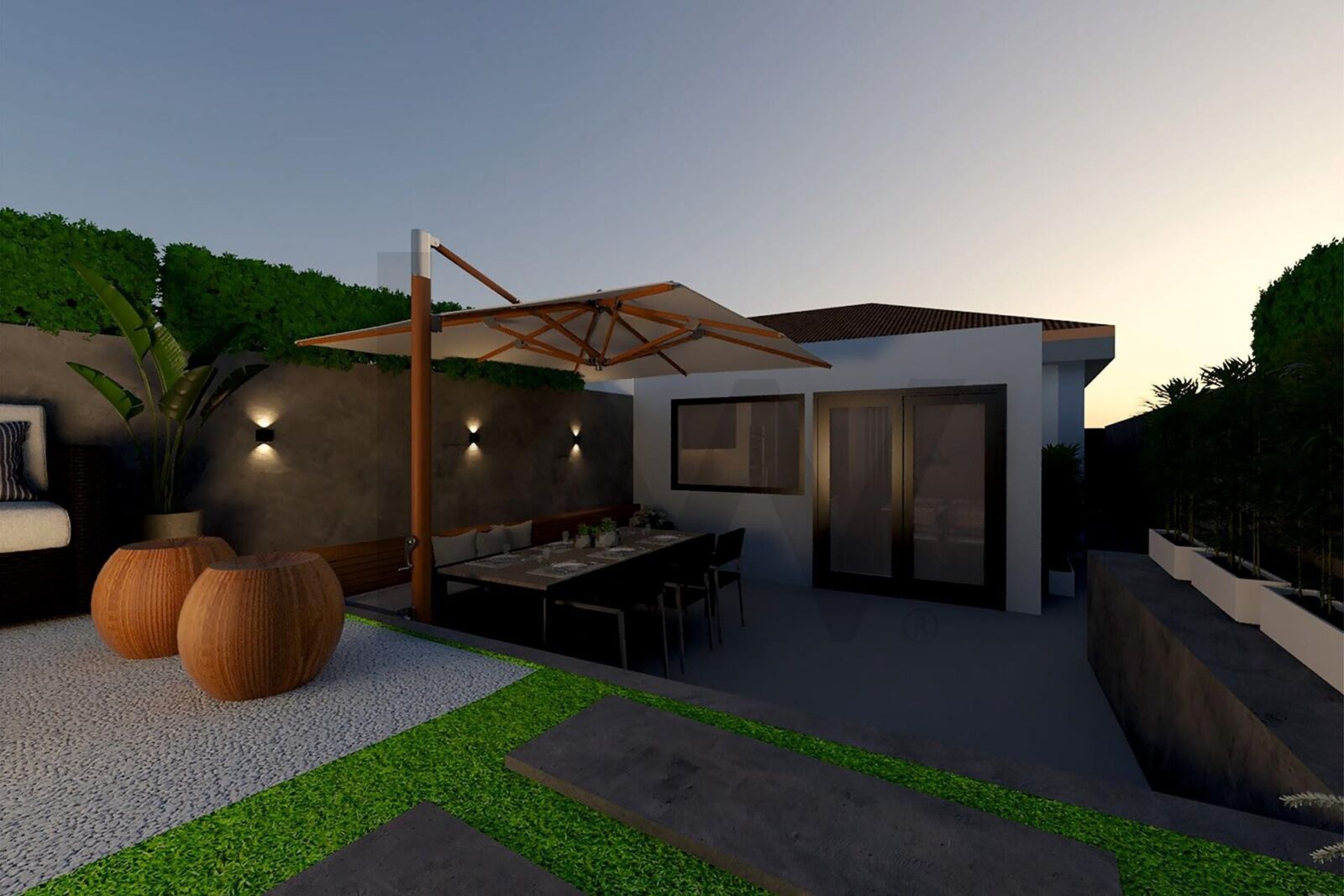 Moradia T1 renovada com jardim em Custóias