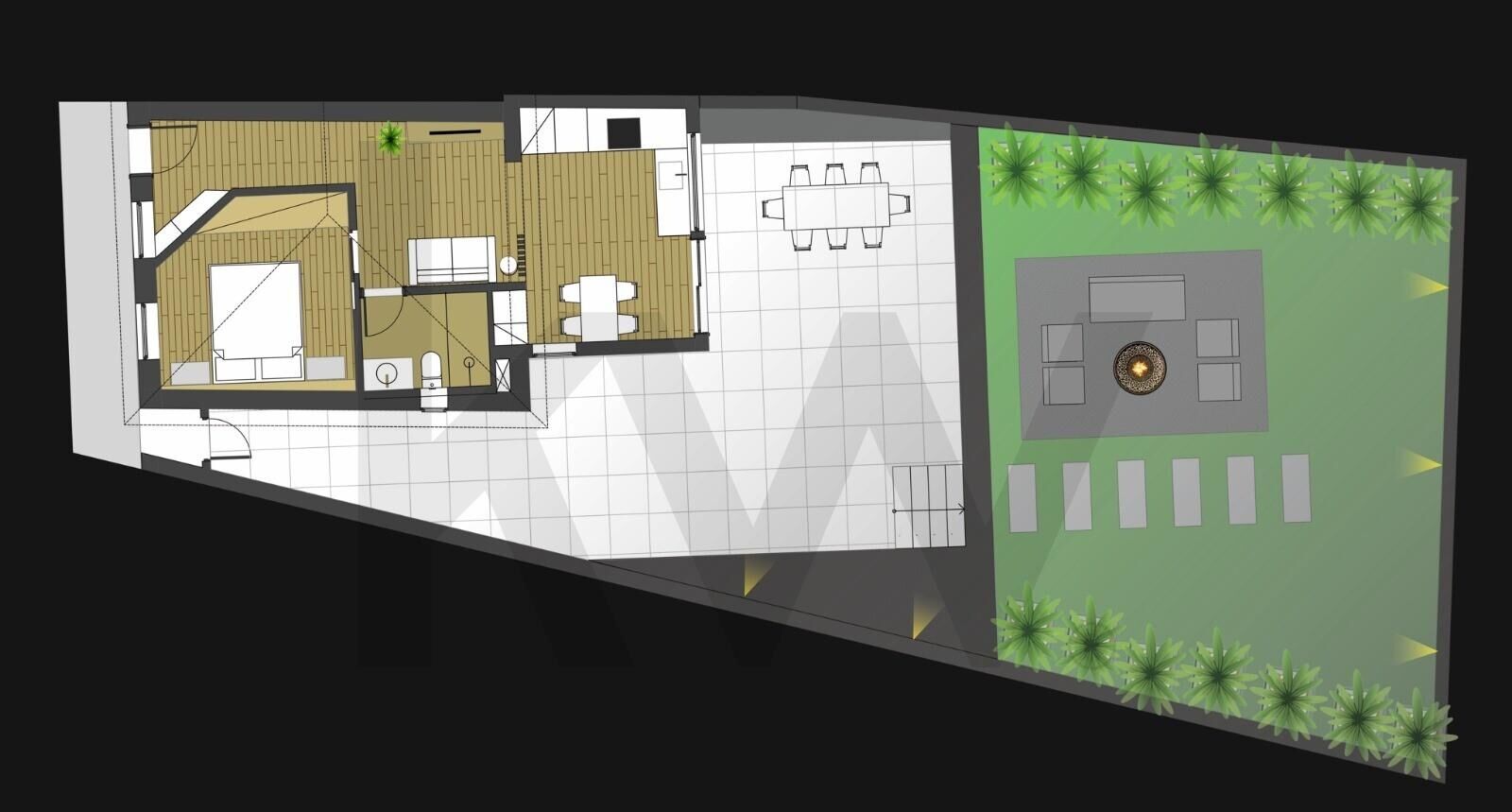 Moradia T1 renovada com jardim em Custóias